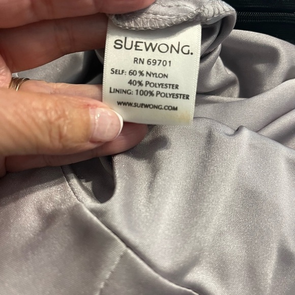 Sue Wong Nocturne Black/Gray Beaded Dress Az 6 - Picture 6 of 10